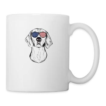 Amerikanischer Foxhound - Tasse - Weiß - Rechts
