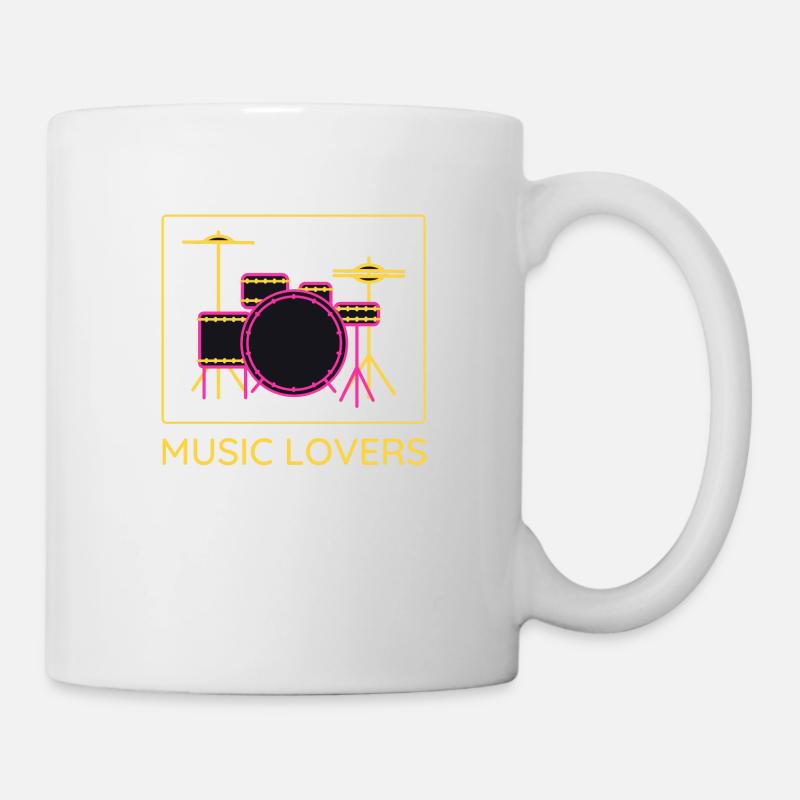 Music Lovers Drums Design - Mug - white