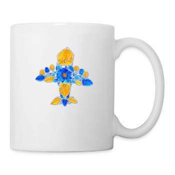 Mriya. AN 225. Petrykivka painting. Ukrainian art. - Mug - white - Right