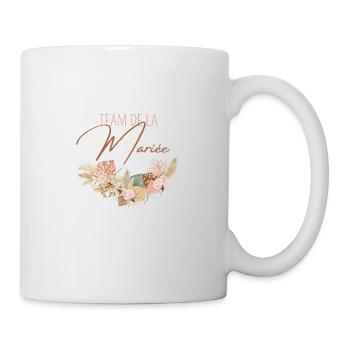 team de la Mariée evjf t-shirt assorti floral - Mug blanc - blanc - Droite