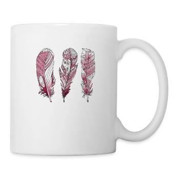 Feder - Tasse - Weiß - Rechts