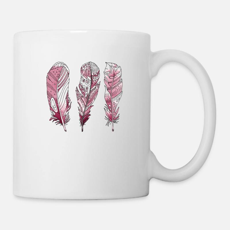 Feder - Tasse - Weiß