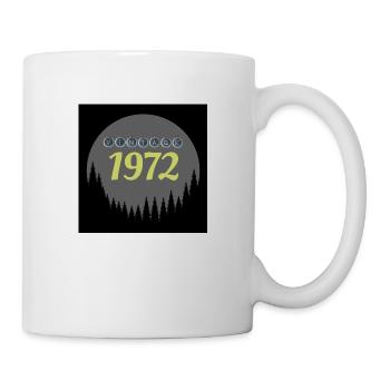 Cool Vintage 1972 retro forest sunset background - Mug - white - Right