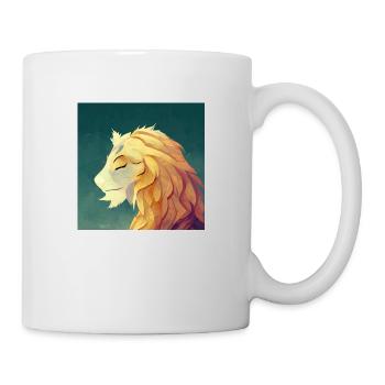 Tête de lion - Mug blanc - blanc - Droite