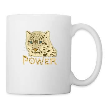 Puissance, puissance, énergie, gros chat, gros chat, tête - Mug blanc - blanc - Droite