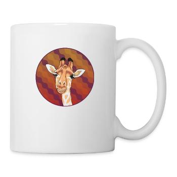 Portrait girafe - Mug blanc - blanc - Droite