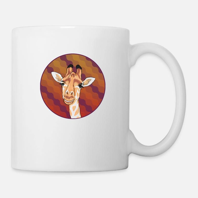 Portrait girafe - Mug blanc - blanc