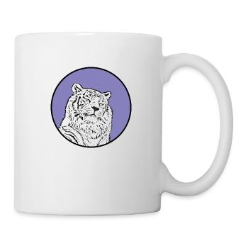 Weißes Tigerporträt - Tasse - Weiß - Rechts