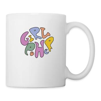 Girl Power Lettres hippies colorées - Mug blanc - blanc - Droite