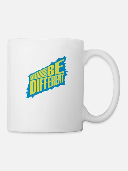 Be different Logo Design - Tasse - Weiß
