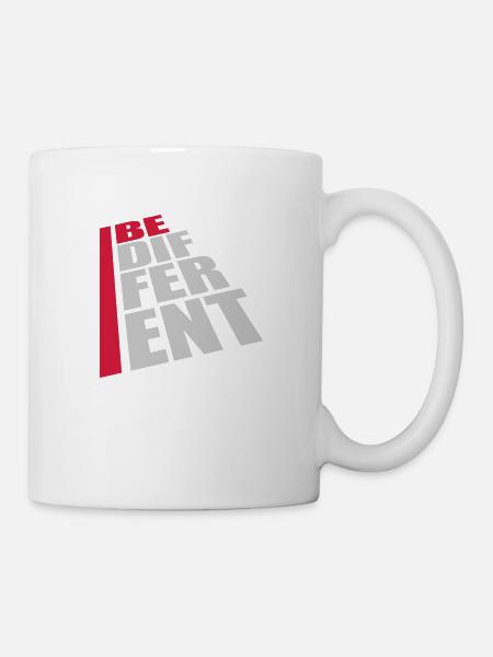 Be different Logo Design - Tasse - Weiß