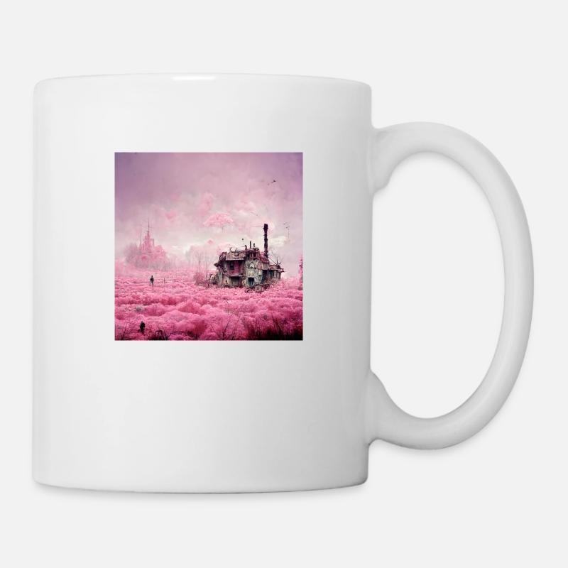 Postapokalyptisches rosa Wunderland - Tasse - Weiß