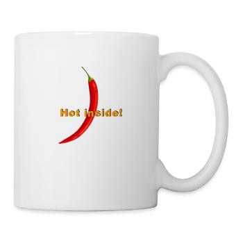 Hot inside! - Mug - white - Right