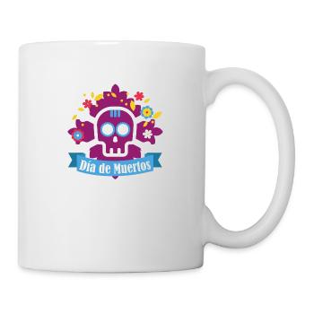 dia de muertos lila - Tasse - Weiß - Rechts