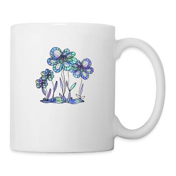 Fleur - Mug blanc - blanc - Droite