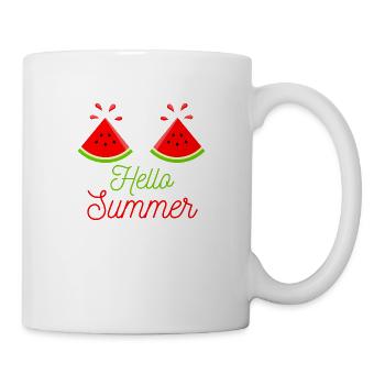 Hello Summer Watermelon - Tasse - Weiß - Rechts