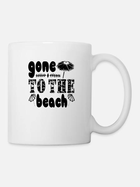 Gone to the Beach - Tasse - Weiß