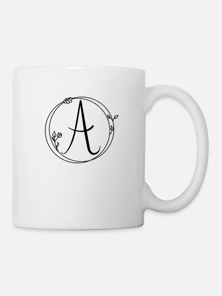 Großbuchstabe A - Tasse - Weiß