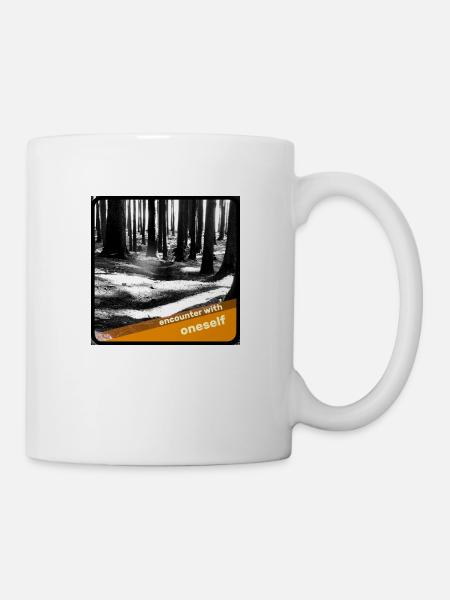 Encounter with oneself | Begegnung mit sich selbst - Tasse - Weiß