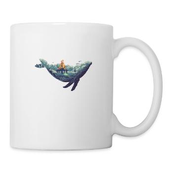 Wal, Bohrinsel, Umwelt - Tasse - Weiß - Rechts