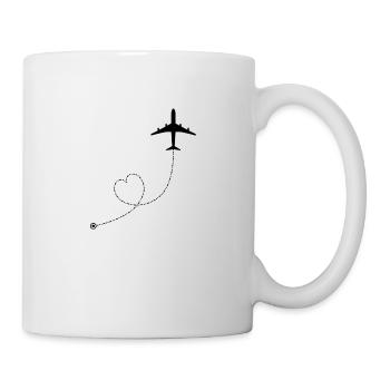 Flugzeug Symbol - Tasse - Weiß - Rechts