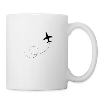 Vacances de voyage en avion - Mug blanc - blanc - Droite
