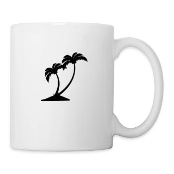 Palmen Strand Insel - Tasse - Weiß - Rechts