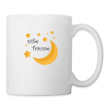 Süsse Träume, erholsame Nacht. Traum wird wahr - Tasse - Weiß - Rechts