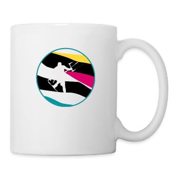 Badge kitesurf - Mug blanc - blanc - Droite