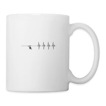Skifahrer am Lift - minimalistische Version - Tasse - Weiß - Rechts