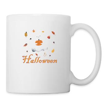 Halloween ghost with pumpkin design creepy - Mug - white - Right