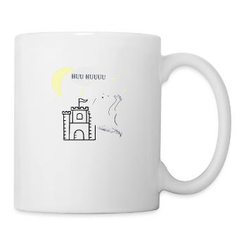 Ghost in the haunted castle begins to haunt - Mug - white - Right