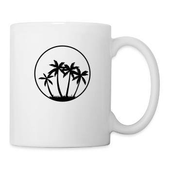 Palmen - Tasse - Weiß - Rechts