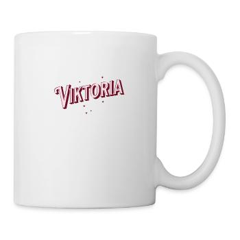 Viktoria Name tolle Mädchen Geschenkidee - Tasse - Weiß - Rechts