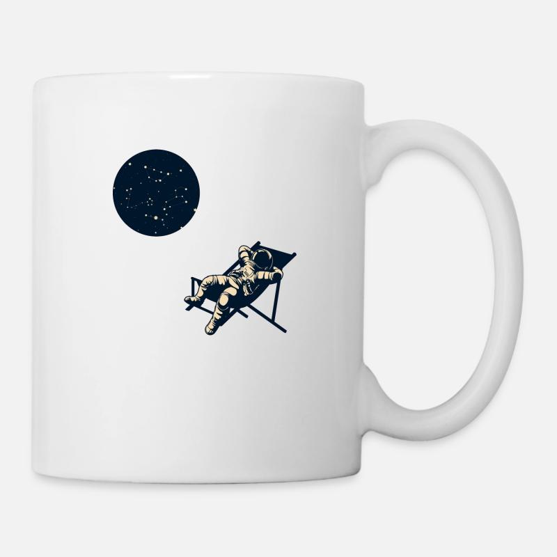 astronaute épuisé - Mug blanc - blanc