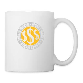 Créateur d’argent de logo rond - Mug blanc - blanc - Droite