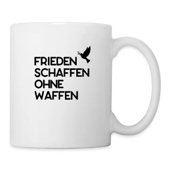 Frieden schaffen ohne Waffen - Tasse - Weiß - Rechts