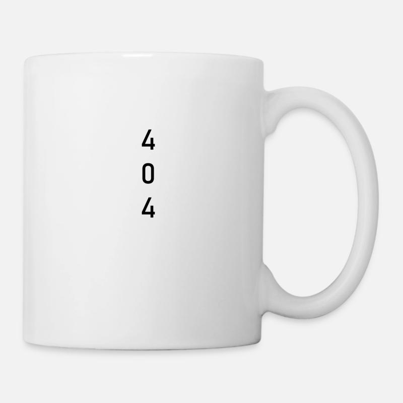 ERROR 404 "404" [ BLACK ] - Tasse - Weiß