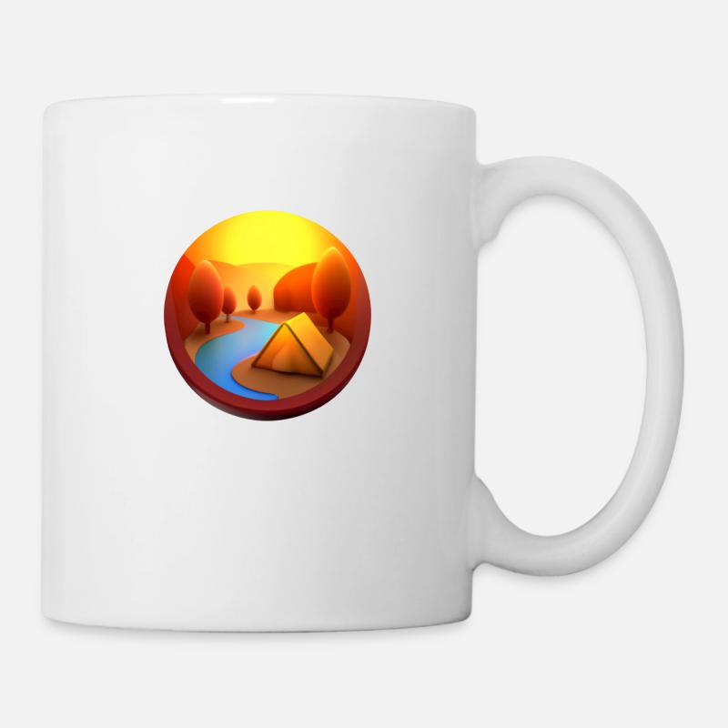 Camping Sunset - Tasse - Weiß