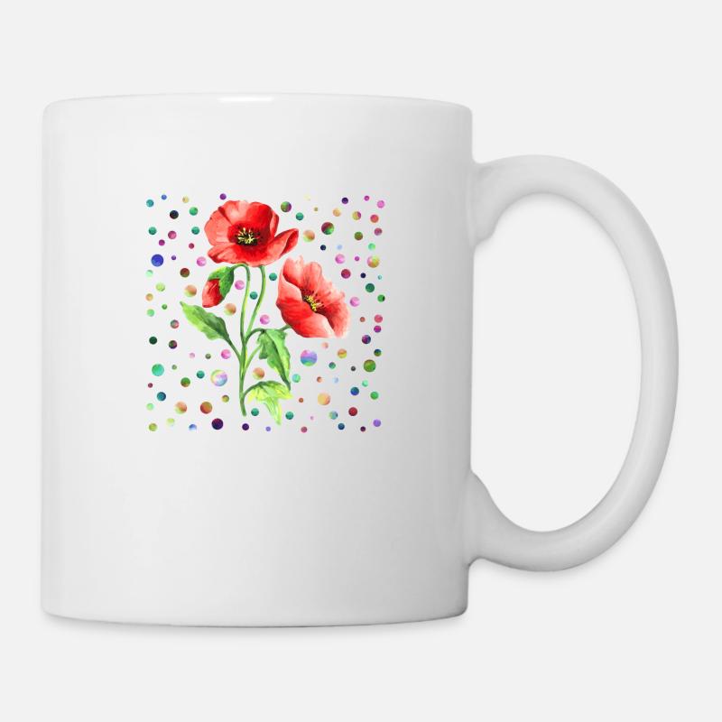 Blumen - Tasse - Weiß