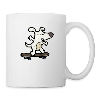 Dog on skateboard - Mug - white - Right