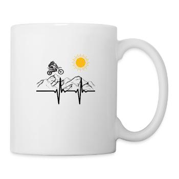 Motocyclette - Mug blanc - blanc - Droite