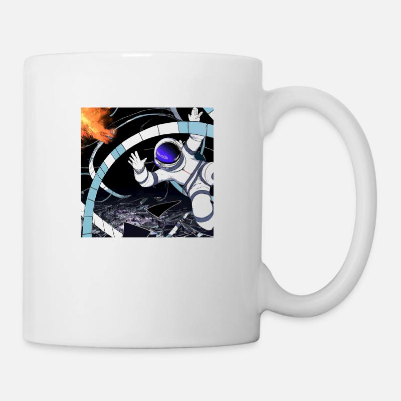 Astronaut fällt in schwarzes Loch - Tasse - Weiß