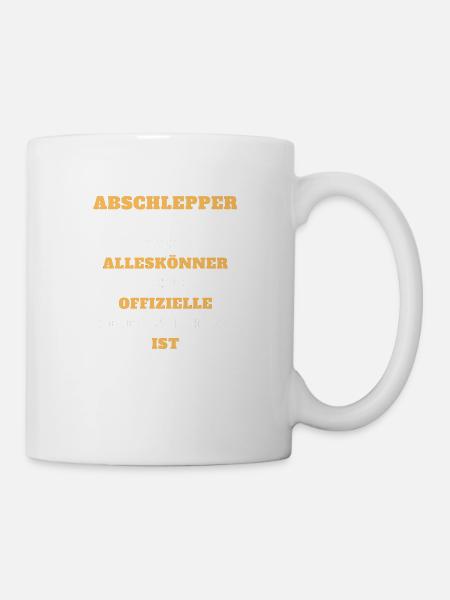 Tshirt Abschlepper Alleskönner Beruf Geschenk - Tasse - Weiß