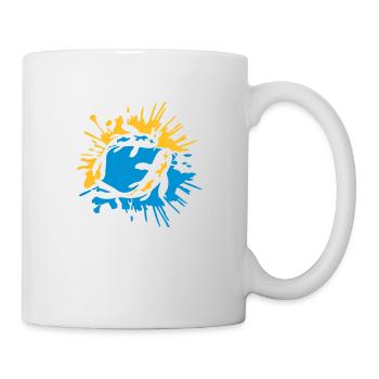 Bunter Tropfen 2 Koi - Tasse - Weiß - Rechts