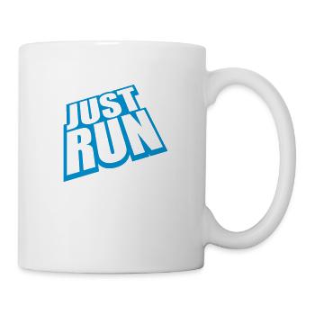Logo Just Run cool - Tasse - Weiß - Rechts