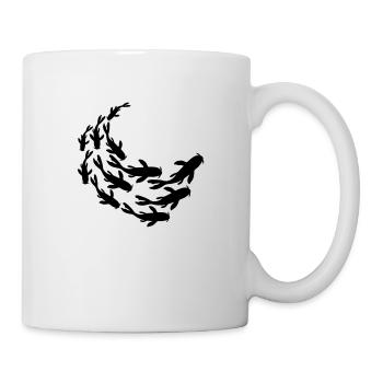 School Silhouette Koi Fish - Mug - white - Right