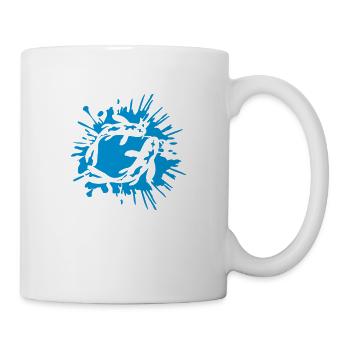 Gouttes 2 éclaboussures de couleur koi - Mug blanc - blanc - Droite