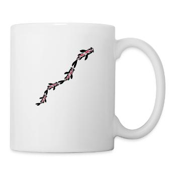 Viele Koi Fisch Nishikigoi - Tasse - Weiß - Rechts
