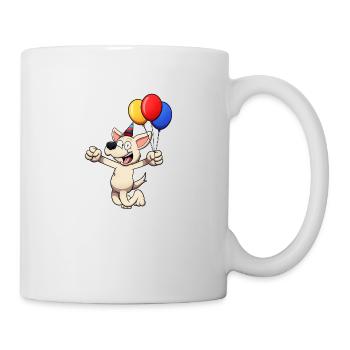Labrador-Hund feiert Geburtstag - Tasse - Weiß - Rechts